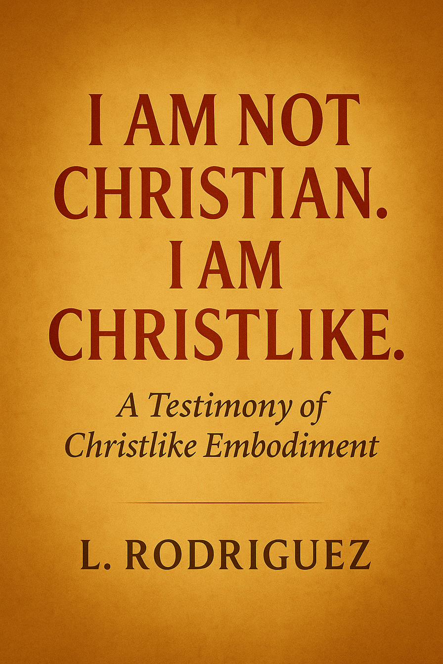 I Am Not Christian. I Am Christlike. A Testimony of Christlike Embodiment, by L. Rodriguez